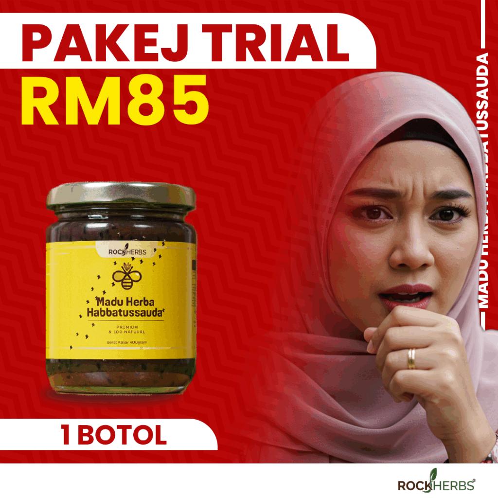 madu herba habbatussauda rockherbs untuk batuk teruk